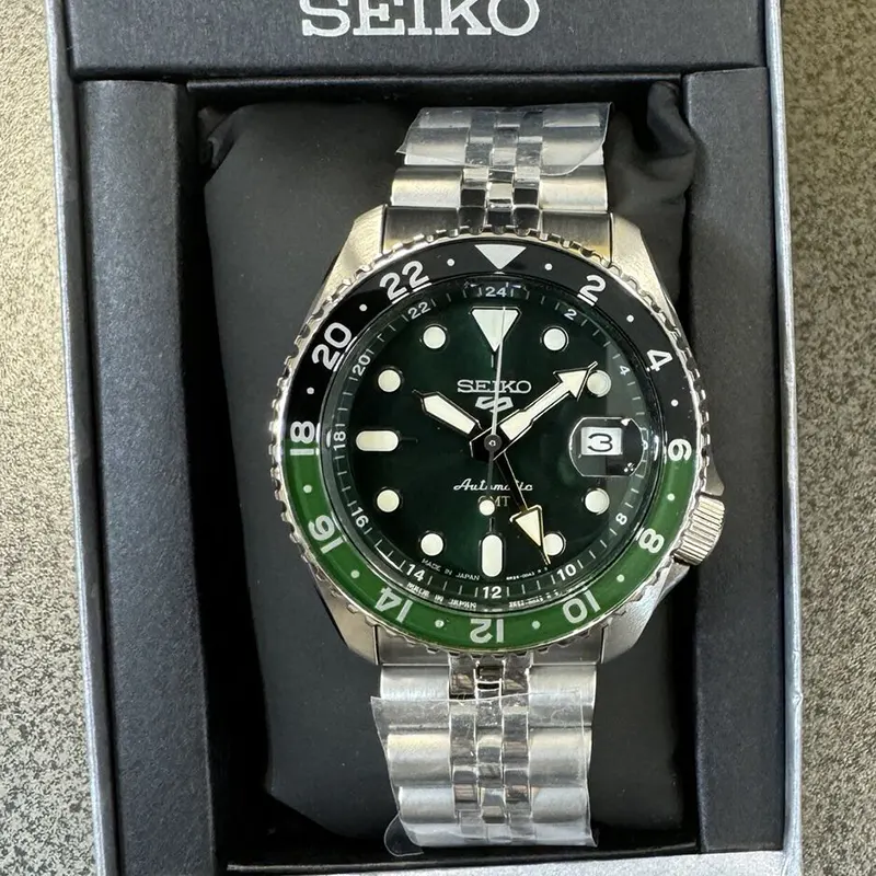 Seiko 5 Sports GMT SKX Green Dial Automatic Men’s Watch- SSK035K